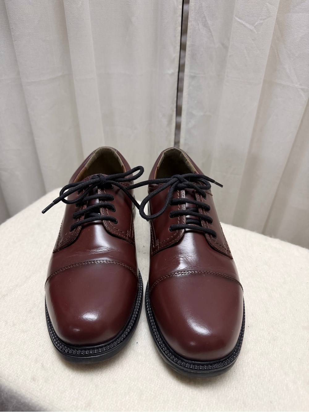 Dockers Men's Burgundy Cap-Toe Derby Lace-Up Shoes